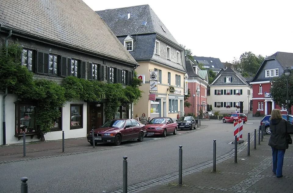 Straßenansicht der Innenstadt von Meinerzhagen